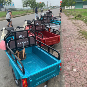 Xe Ba Gác Điện Chở Hàng Thùng Lửng Mini