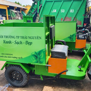 Xe Điện 3 Bánh Chở Thùng Lật Đổ 1m3