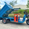 Xe Điện 3 Bánh Có Ben Thủy Lực Màu Xanh Dương Đầu Vuông